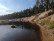 Nude girl in boat and walk in the swamp 3/16