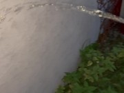 Pee art on a wall 5/16