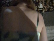 Fucking in the alley so she's has to walk home dripping with cum... 8/16