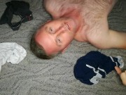 i smell my own stinky underwear and show the smelly cock 2/16