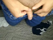 i smell my own stinky underwear and show the smelly cock 7/16