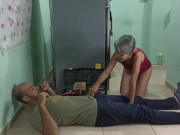 giving my stepson my creamy pussy and my ass, I love feeling his thick cock - Porn in Spanish. 2/16