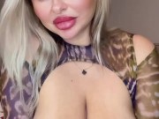 Touching myself in a beautiful tight dress , big natural tits 11/16