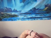 Petite blonde sticking a vibrater in her tight ass for the FIRST TIME!! 14/16