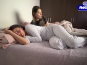 I'm having a horrible day but my friend's wife gives me a hard lesbian cumshot 2/16