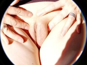 My clit takes a peek at the sun 5/16