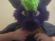 Big fat furry plays with massive belly 5/16