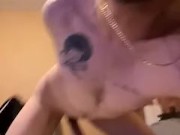 Fucking myself with a toy then blowing my load on my chest 10/16