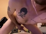 Fucking myself with a toy then blowing my load on my chest 9/16