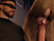 Hot Blonde Chick Sucking Dick: X-ray Blowjob 2/16