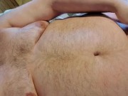 Stretched out on the bed and playing with my dick til I cum 4/16