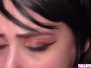 Short haired Egirl Tomboy in cow lingerie enjoys big cock and big facial ♡ (teaser) 10/16