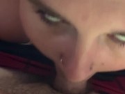 Step sister gives a passionate blowjob