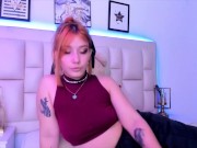 Beautiful redhead shows her armpits and plays with them 7/16