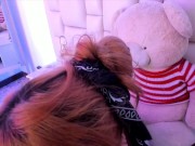 Cute faced redhead sucks dildo in pov for you 3/16