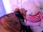 Cute faced redhead sucks dildo in pov for you 7/16