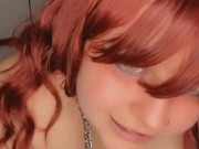 Redhead petite babe Nattali white showers for you 13/16
