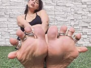 Teasing with my rings on my feet 6/16