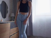 Real Female Desperation! Crying Pee in Jeans 6/16