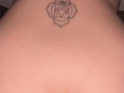 GIRL WITH A BACK TATTOO WANTS TO RIDE MY BIG HARD COCK IN THE MORNING 15/16