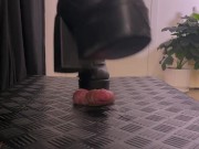 Goth Girl Trampling Your Cock and Balls in Naked Wolfe Boots 11/16