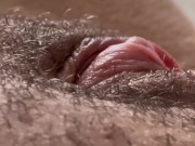 Slapping Big Juicy Clit Rubbing Fat Pussy Lips Close Up 4/16