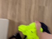Desperate NAUGHTY PEE in housemates work boots 3/16