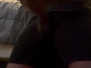 Pumping cum out of my hard cock