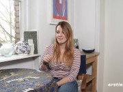 Ersties - Hot Babe Irina Plays With Her Wet Snatch While Watching a Sex Video 11/16