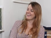 Ersties - Hot Babe Irina Plays With Her Wet Snatch While Watching a Sex Video 15/16