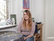 Ersties - Hot Babe Irina Plays With Her Wet Snatch While Watching a Sex Video 7/16