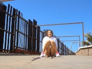 Pissing wife, giant compilation in public and at home 13/16