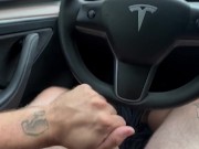 Solo jerk Tesla autopilot cum exploring 10/16