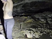 Exploring her cave while deep underground - Getting naughty in an abandoned mine 2/16