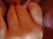 I sucked his dick hard before he fucked me well in the morning 13/16