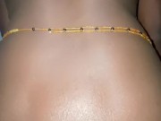 Ebony bubbly booty squirts riding dick 6/16