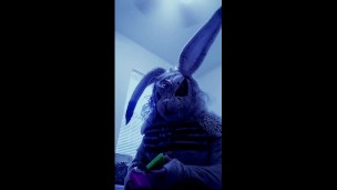Demon Bunny Furry Makes a Fleshlight and Plays with it!!!