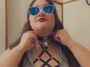 Bunny putting on a Collar with her Tits spilling out 11/16