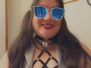 Bunny putting on a Collar with her Tits spilling out 16/16