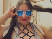 Bunny putting on a Collar with her Tits spilling out 4/16