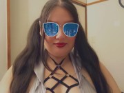 Bunny putting on a Collar with her Tits spilling out 6/16