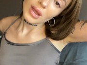 Beautiful bitch in gray lingerie shows her tits💕 9/16