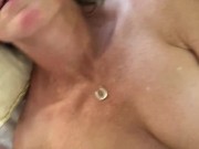 Beautiful MILF love her wand while being fingered 7/16