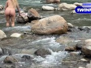A PERVERTED GIRL IN A RIVER. Day of nudity in the river they fuck me hard in the face and pussy 3/16