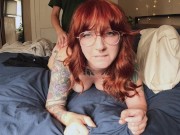 Step brother caught me playing with my pussy and cums on my face 13/16