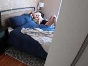 Step brother caught me playing with my pussy and cums on my face 3/16