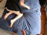 Step brother caught me playing with my pussy and cums on my face 7/16