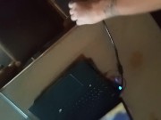 I cum my stepsister computer after she went for running 1/16