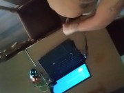 I cum my stepsister computer after she went for running 10/16