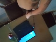 I cum my stepsister computer after she went for running 13/16